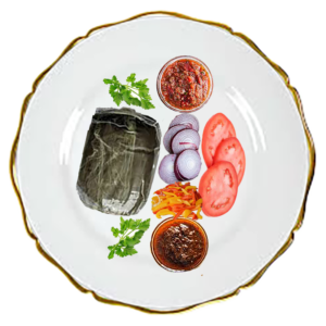 Fanti Kenkey with your choice of Poultry, Fish, or Meat