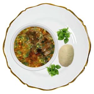Okro Stew & Banku with your choice of Poultry, Fish, or Meat #2